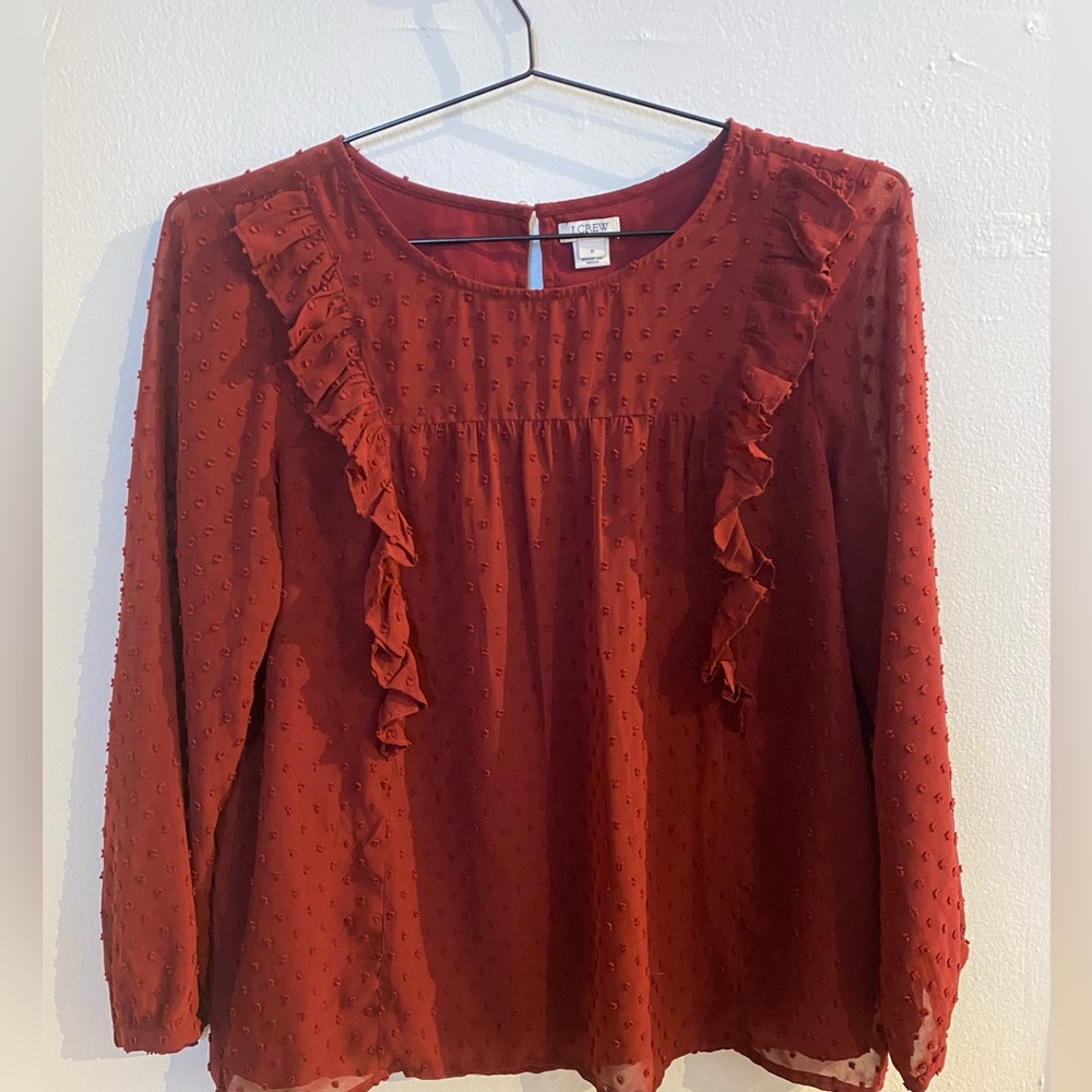 Burgundy Blouse - J Crew